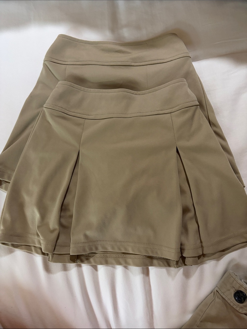 French Toast Girls' Beige Elastic-Waist Skort